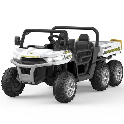 Garvee Ride - P Series: 2-Seater Ride on Car,6X6 24V Kids Ride On Dump Truck with Remote Control Electric Utility Vehicles UT...