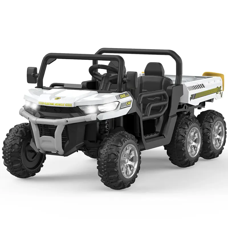 Garvee Ride - P Series: 2-Seater Ride on Car,6X6 24V Kids Ride On Dump Truck with Remote Control Electric Utility Vehicles UT...