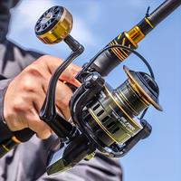 HUAPUDA 1pc HE6000-7000 Spinning Reel, Metal Cup And Metal Rocker Arm, 5.2:1 Gear Ratio, Smooth And Sensitive, Fishing Reel F...