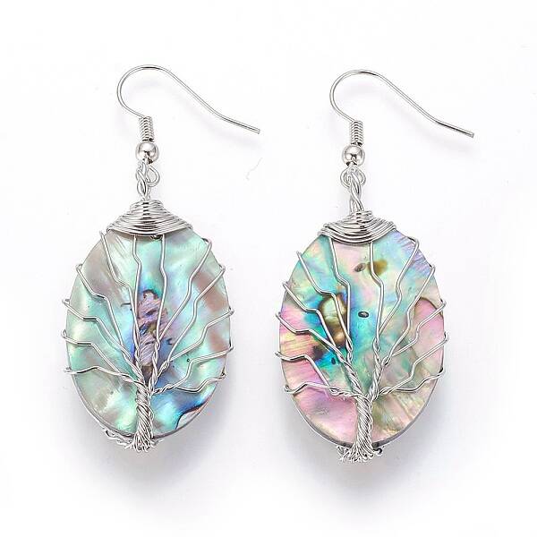Abalone Shell/Paua Shell Dangle Earrings