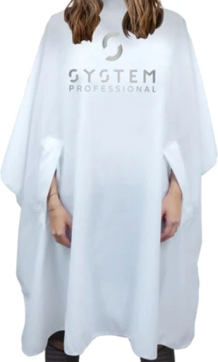 System professional White professional hairdressing cape
