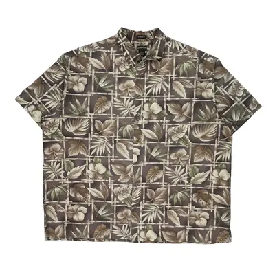 St. Johns Bay Tall Hawaiian Shirt - 3XL Multicoloured Cotton