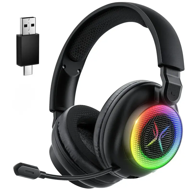 TAGRY TRONICX K12 Gaming Headset - 40mm Drivers - Memory Foam Cushion - Version  5.3-USB-A/C Dual Interface 2.4G - Wired 3.5m...
