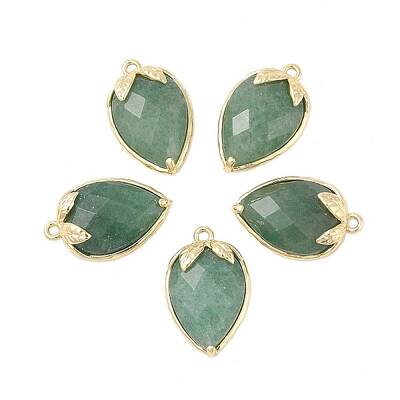 Natural Green Aventurine Faceted Pendants