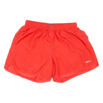REEBOK Mesh Lining Womens Sports Shorts Red Relaxed S W25
