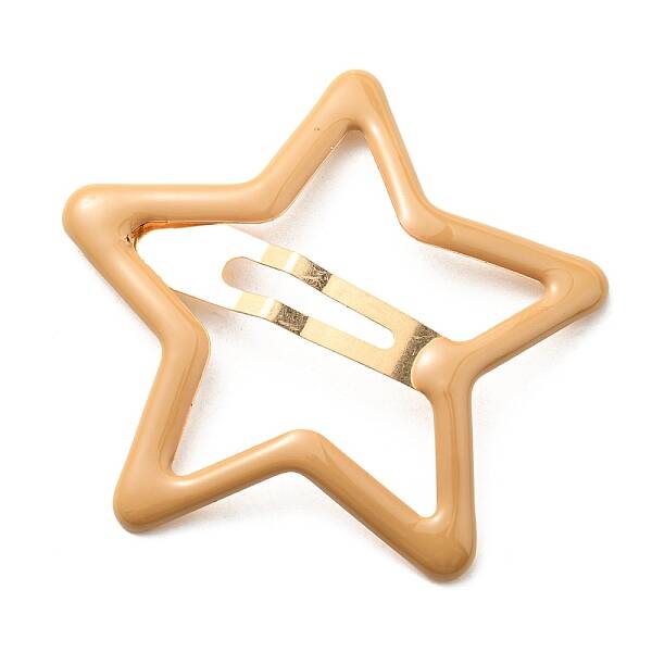 Star Alloy Enamel Snap Hair Clips