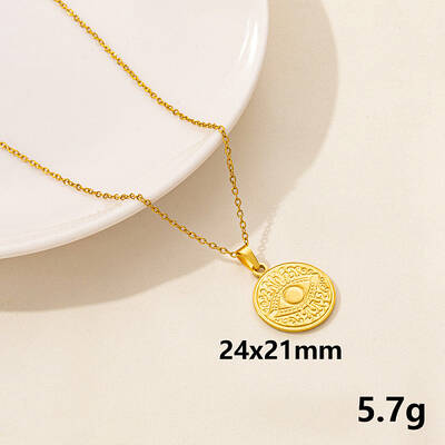 304 Stainless Steel Geometric Pendant Necklaces