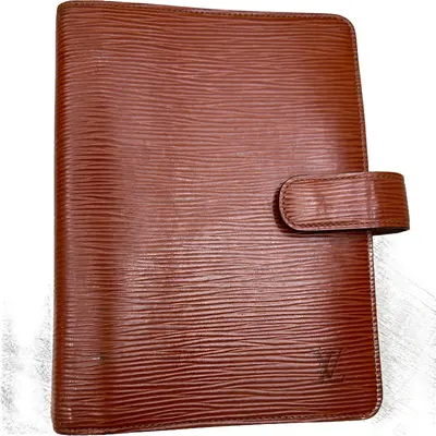 Pre-owned Louis Vuitton Leather small leather goods Cipango Gold MM Ring Agenda Cover Small Goods