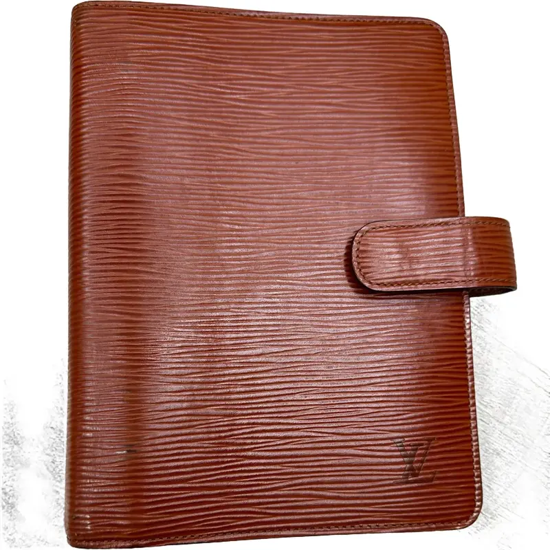 Pre-owned Louis Vuitton Leather small leather goods Cipango Gold MM Ring Agenda Cover Small Goods