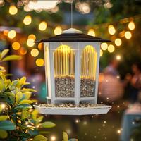 MrCrafts Solar Bird Feeders for Outdoors Hanging, Attract Wild Birds, Garden & Home Decor , Elegant Minimalist Design, Unique...