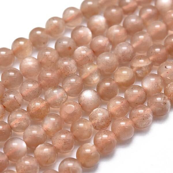 Natural Peach Moonstone Beads Strands