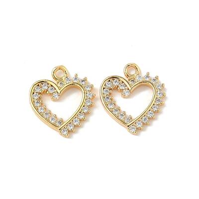 Brass Micro Pave Cubic Zirconia Pendants
