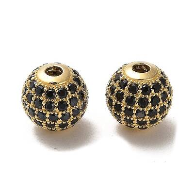 925 Sterling Silver Micro Pave Cubic Zirconia Beads