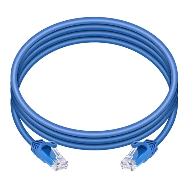 9791 Monoprice Cat6 Ethernet Patch Cable FLEXboot Snagless RJ45 Stranded 550MHz UTP Pure Bare Copper 24AWG 7ft Blue