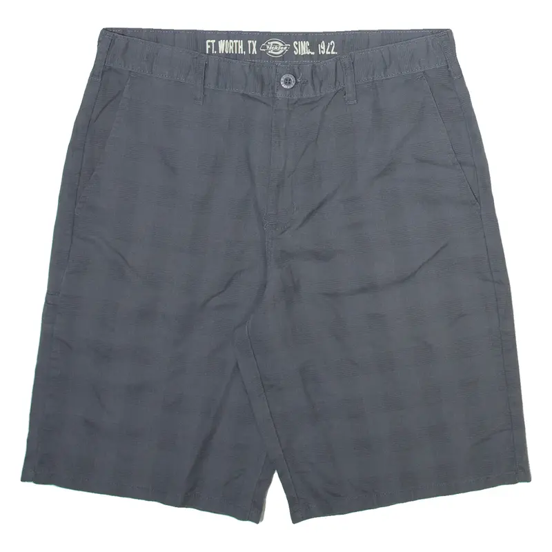 DICKIES Mens Casual Shorts Grey Check M W34