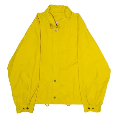 BERETTA Mens Rain Jacket Yellow 90s Hooded L