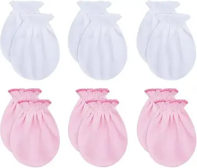 Newborn Baby Mittens & Caps – 100% Cotton, 0-6 Months, Soft for Boys & Girls Wrap Outfits