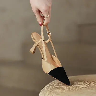 CHIKO Briella Pointy Toe Stiletto Slingback Shoes