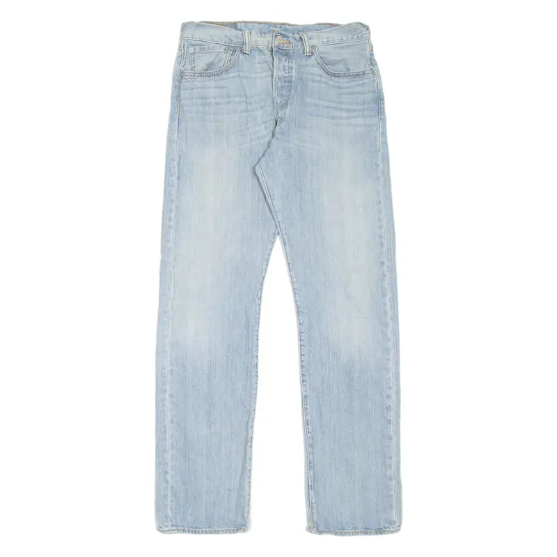 LEVI'S 501 Jeans Mens Blue Regular Straight Stone Wash W32 L32