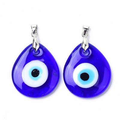 Handmade Evil Eye Lampwork Pendants