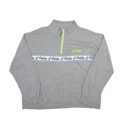 AUSTRALIAN 1/4 Zip Sweatshirt Grey High Neck Mens 2XL