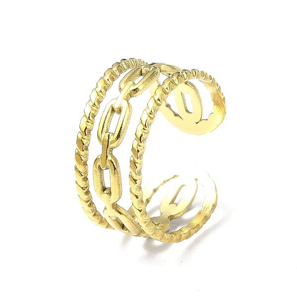 Ion Plating(IP) 304 Stainless Steel Open Cuff Ring
