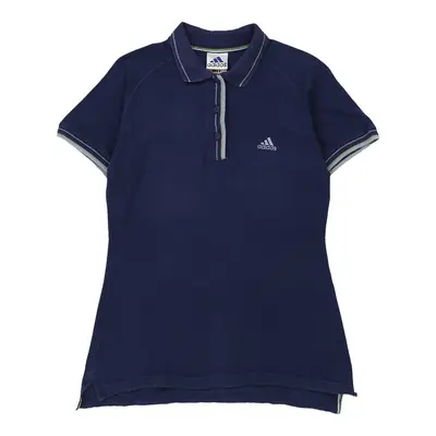 Adidas Polo Shirt - Medium Navy Cotton