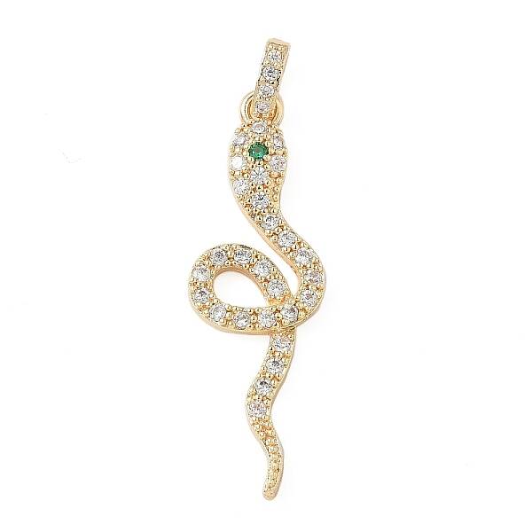 Brass Micro Pave Cubic Zirconia Pendants