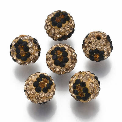 Polymer Clay Rhinestone Beads