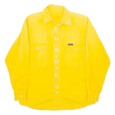 Womens Shirt Yellow Collared Long Sleeve M