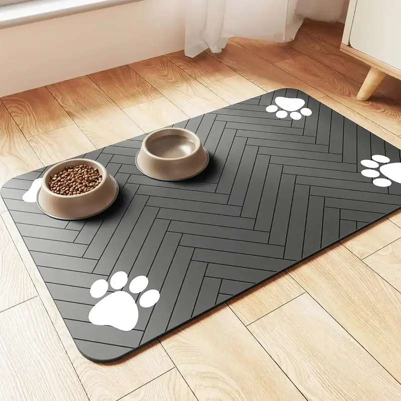 Silicone Pet Feeding Mat, Pet Quick Drying Bowl Pad, Pet Feeding Anti-splash Carpet, Dog & Cat Accessories, Dog & Cat Supp...