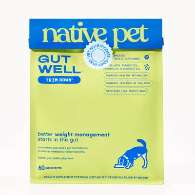Native Pet GutWell Trim Down - Dog Weight Management Supplement Promotes Feeling of Fullness, Healthy Metabolism & Lean Muscl...