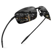 MAXJULI Sports Sunglasses for Men Women Tr90 Rimless Frame for Running Fishing Golf Surf Driving MJ8009