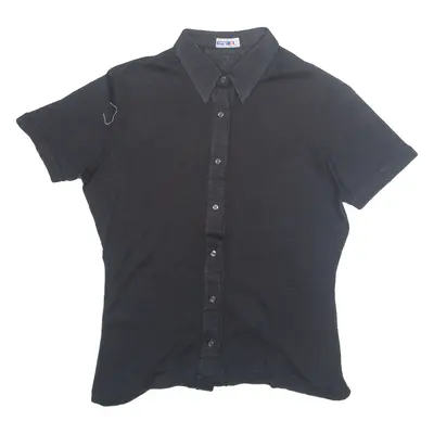 CAGI Womens Shirt Black Collared M