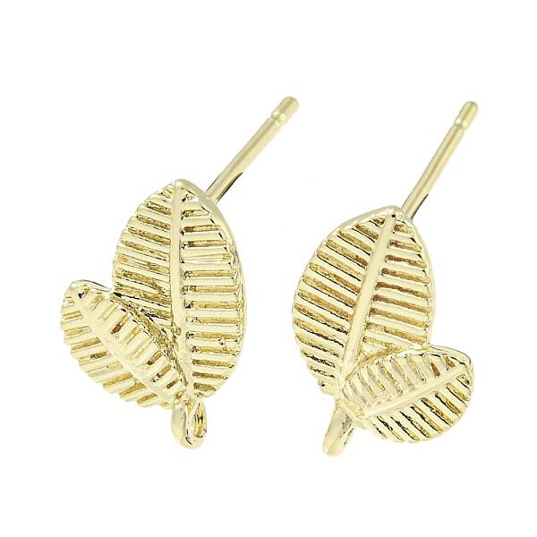 Left and Right Brass Stur Earring Findings