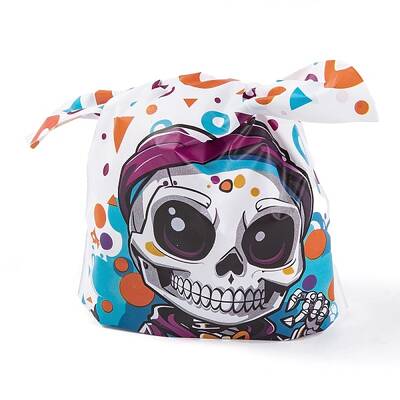 100Pcs Rabbit Shaped Halloween Candy Plastic Bags