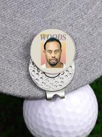Golf Hat Clip, Letter & Person Pattern Golf Metal Magnetic Ball Marker, Fashion Accessories for Men & Women, Trendy All-match...