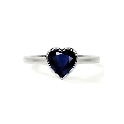 10K White Gold Heart Cut Custom & Heart Engagement Ring Gemstone Anniversary Ring