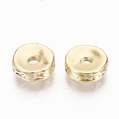 Brass Corrugated Beads