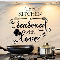 Kitchen Themed Wall Sticker, 1 Set Self Adhesive Wall Decal, Decorative Sticker for Home Kitchen Dining Room, Home Decor Supp...