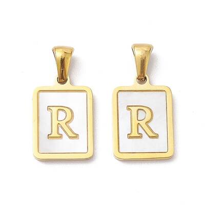 Ion Plating(IP) 304 Stainless Steel Pave Shell Pendants