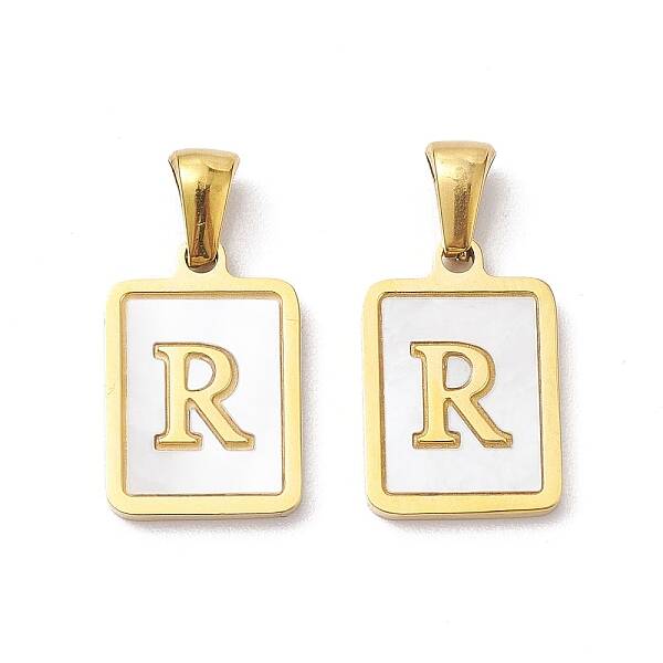 Ion Plating(IP) 304 Stainless Steel Pave Shell Pendants