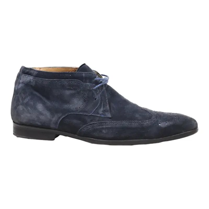 SIGNATURA Chukka Boots Blue Leather Mens UK 7.5