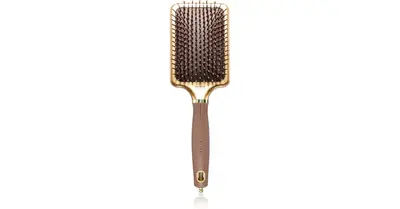 Olivia Garden Rectangular Paddle Combing Hairbrush Gold&Brown