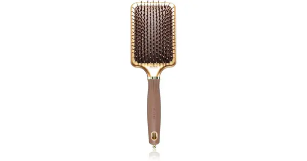 Olivia Garden Rectangular Paddle Combing Hairbrush Gold&Brown
