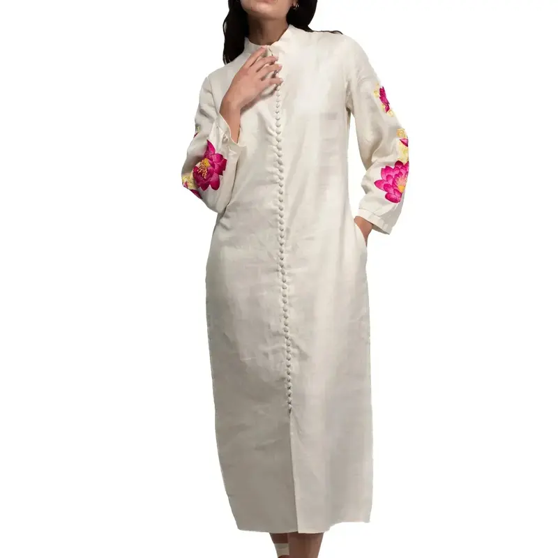 Aphrodite Midi Dress | Color: Ivory | Size: XL