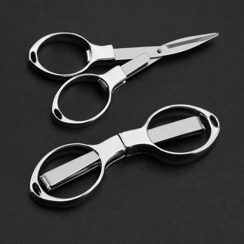 Stainless Steel Foldable Scissor, Multifunctional Stretch 8-shaped Scissor, Portable Outdoor Fishing Scissor, Hand Tool (1 Co...