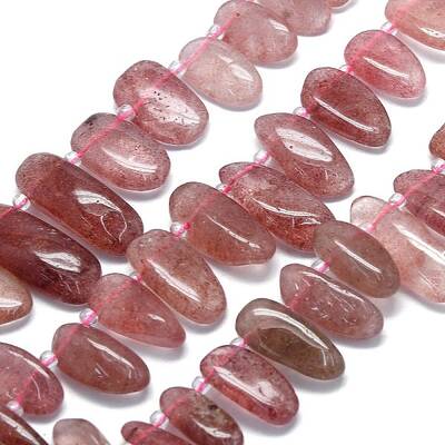 Synthetic Strawberry Quartz Beads Strands