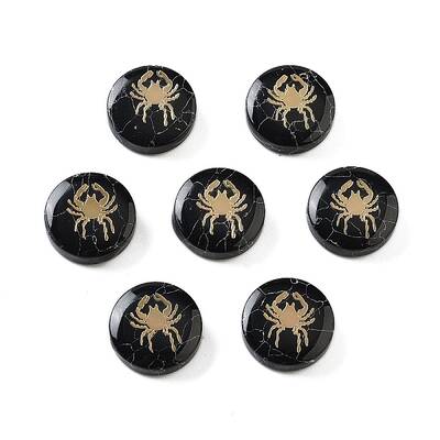 Dyed Black Synthetic Turquoise Beads