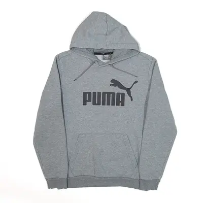 PUMA Sports Grey Pullover Hoodie Mens S